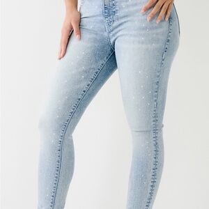 True Religion Crystal Jennie Curley High Rise Supper Skinny Jeans